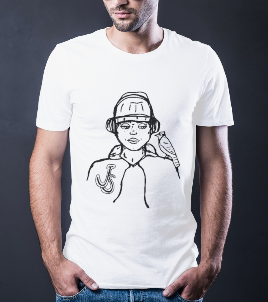 Jason Schmidt Baseball Cap Bird Portrait JSM T-Shirt