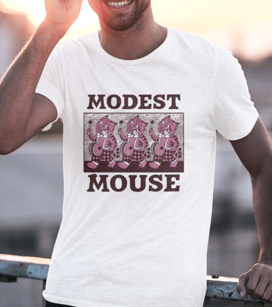 Modest Mouse Marching Pink Tigers T-Shirt