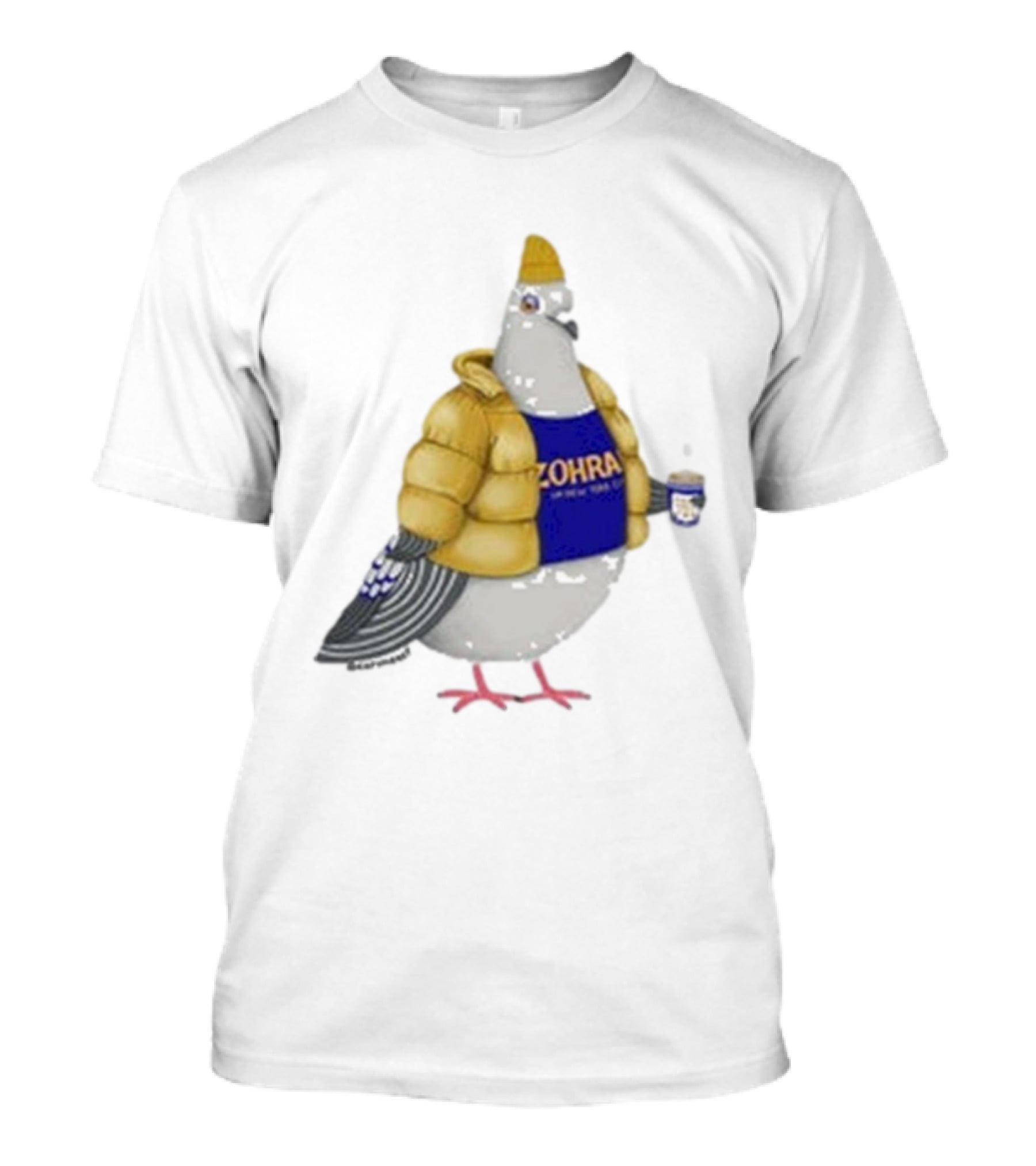 Preorder Winter Jersey Pigeon Zohran Mamdani Yellow Jacket Beanie Coffee Cup T-Shirt
