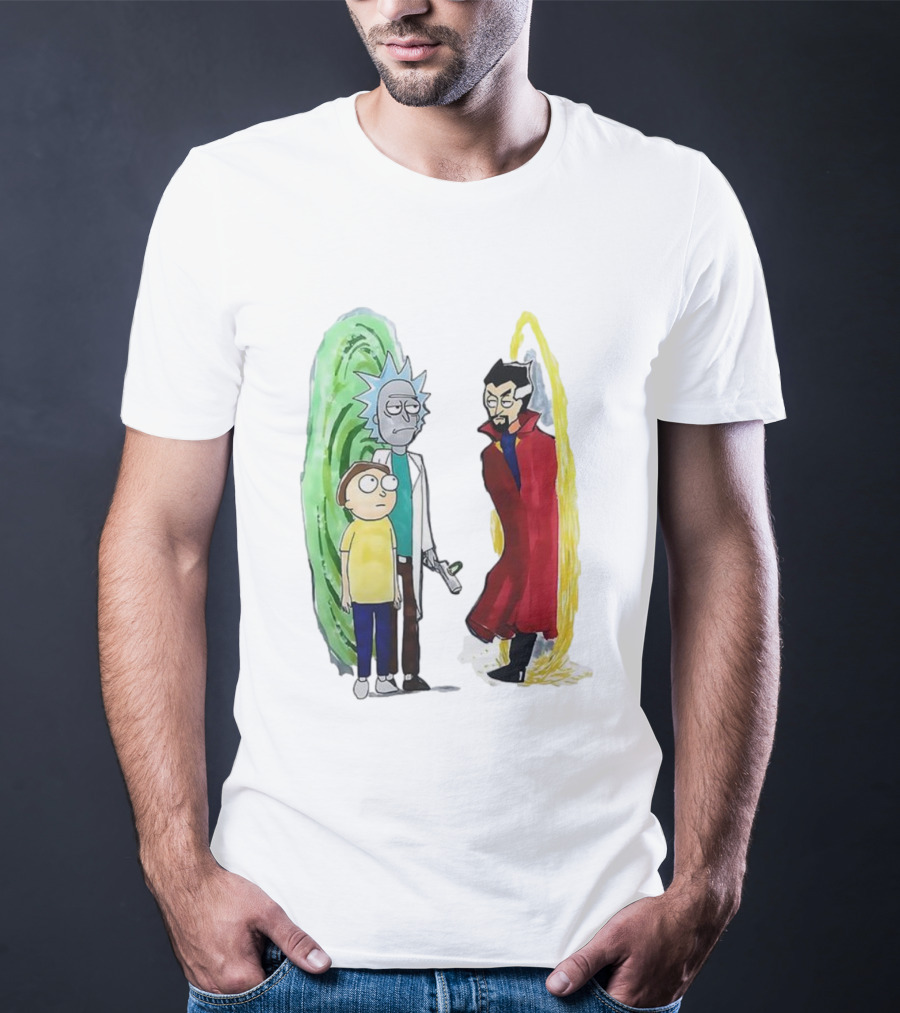 Rick And Morty Doctor Strange Portal Crossover T-Shirt