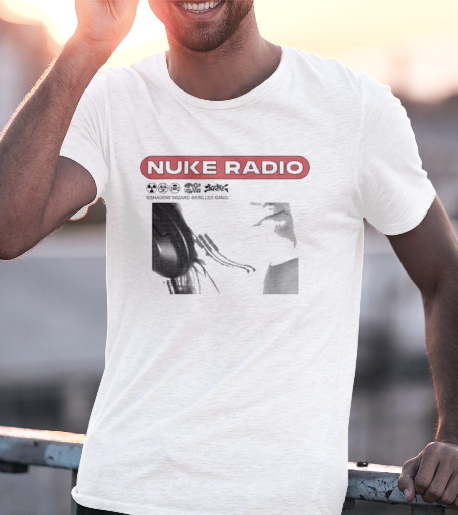 Nuke Radio Shadow Wizard Skrillex Gang Eardrum T-Shirt