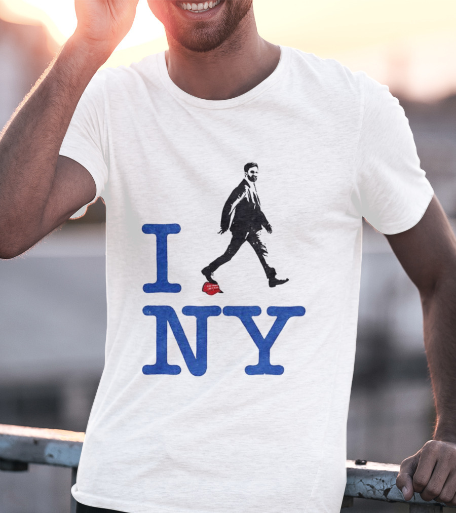 I Love NY Zohran Mamdani Walking Silhouette T-Shirt
