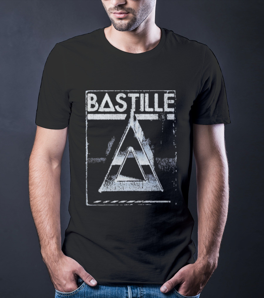 Bastille Denim Triangle Vintage VHS Style T-Shirt