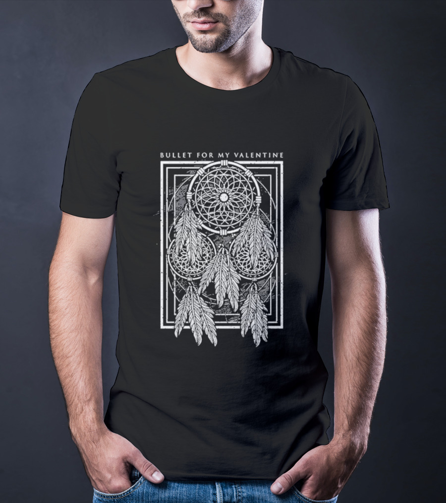 Bullet For My Valentine Dreamcatcher Feathers Design T-Shirt