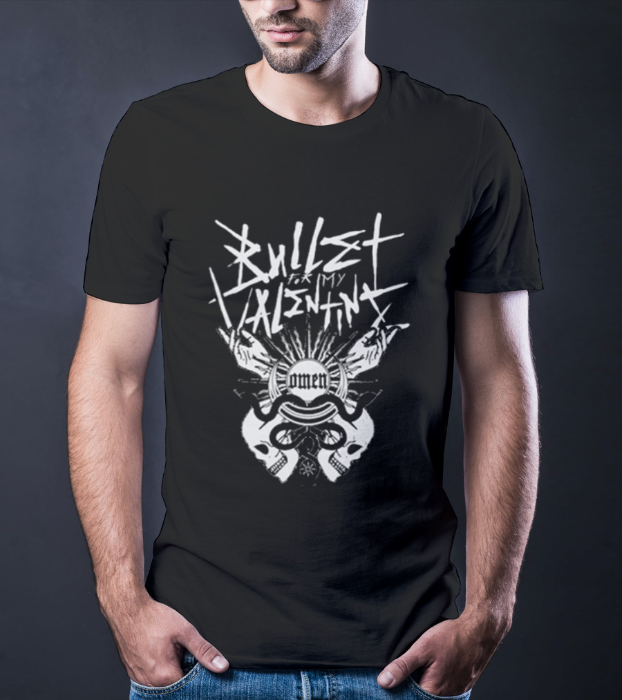 Bullet For My Valentine Omen Skull Graphic T-Shirt