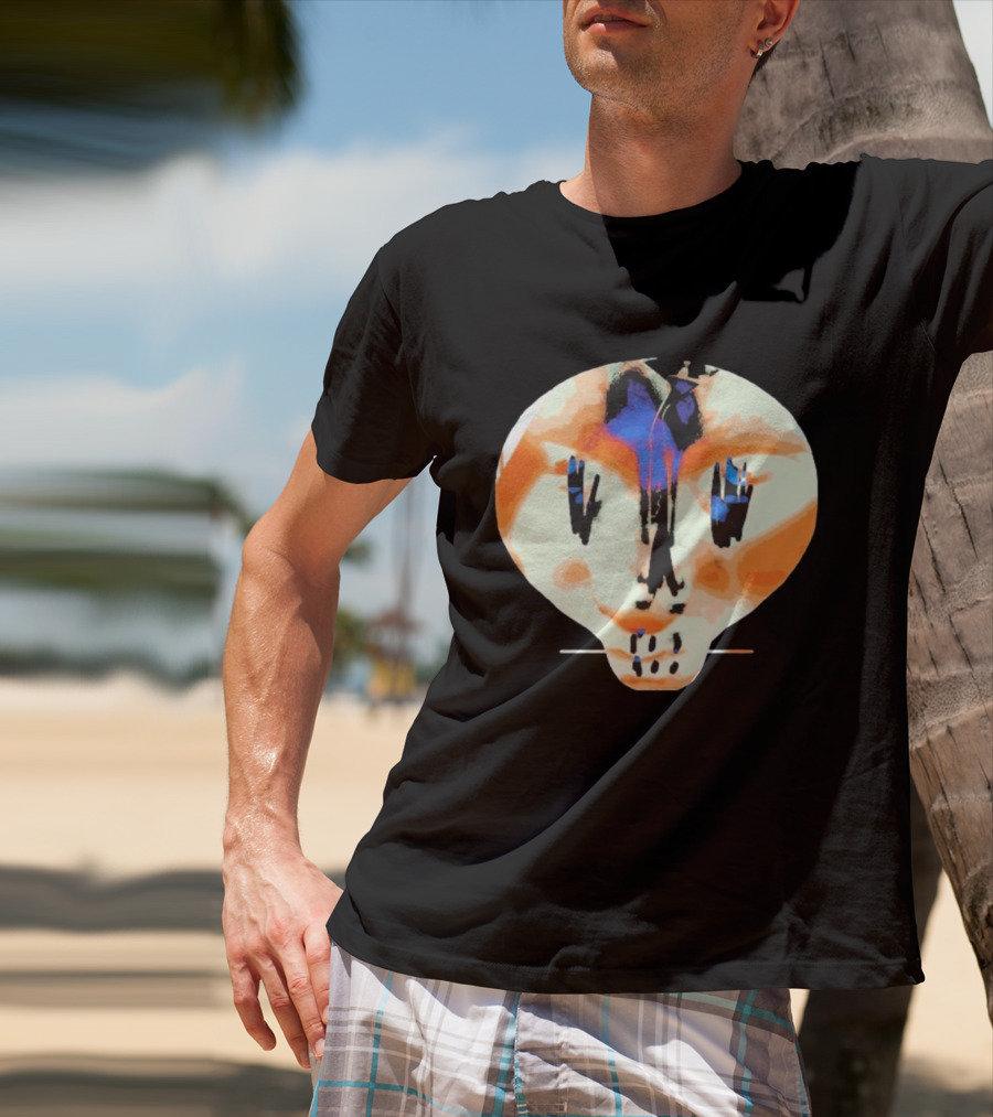 Bullet For My Valentine Skull Infill Abstract Vibrant Style T-Shirt