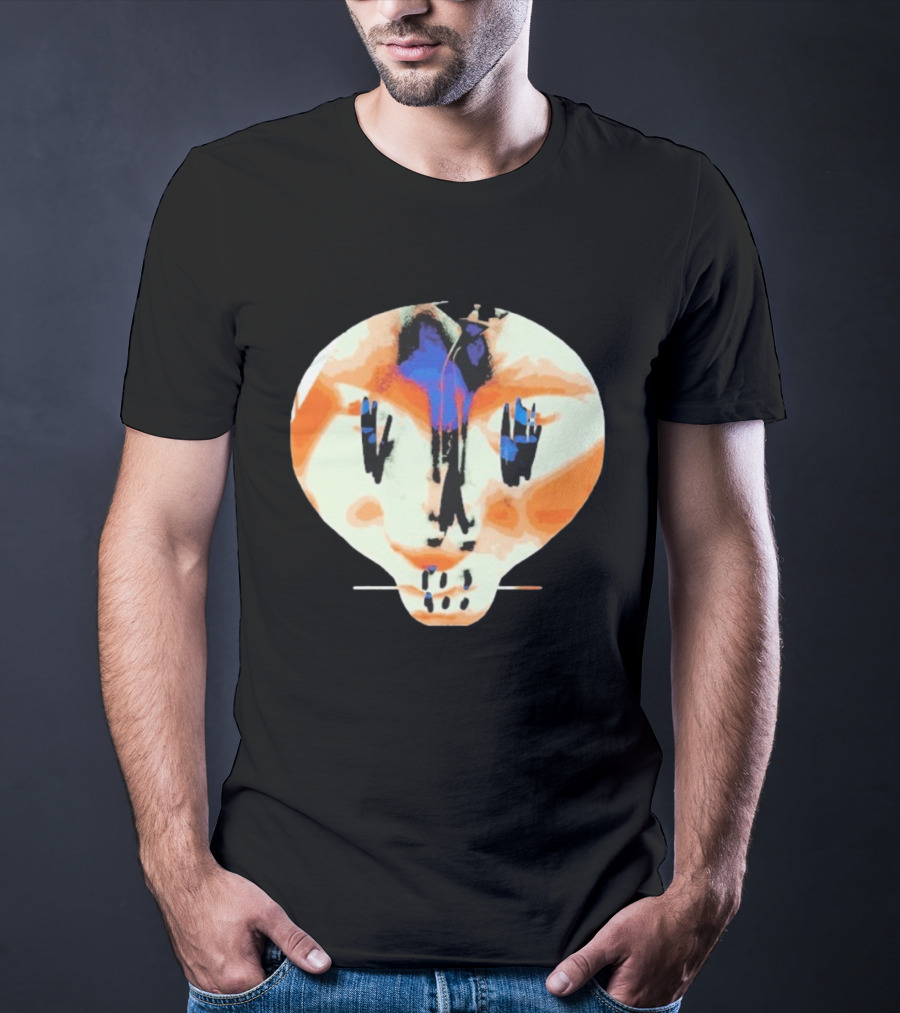 Bullet For My Valentine Skull Infill Abstract Vibrant Style T-Shirt