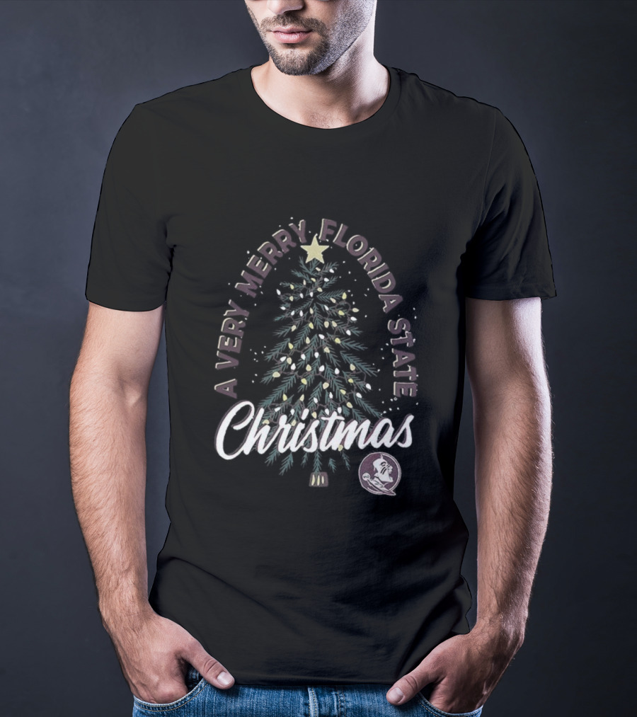 A Very Merry Florida State Christmas Tree Seminoles Football T-Shirt