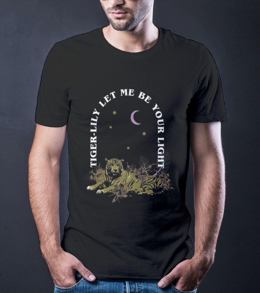 Tiger-Lily Let Me Be Your Light Moon Stars Illustration T-Shirt