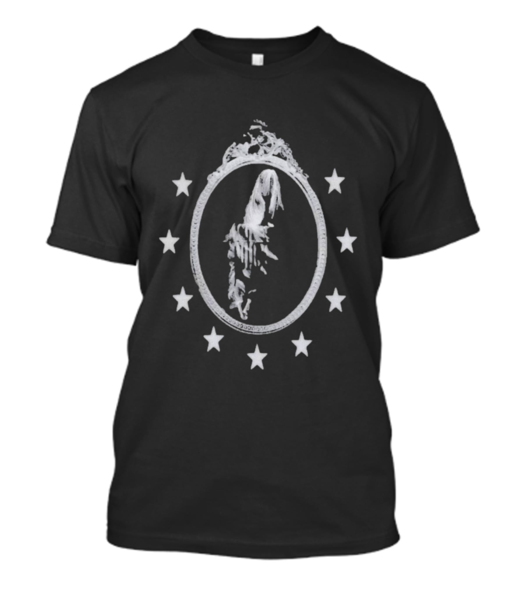 Julie Silver Mirror Starry Oval Vintage T-Shirt