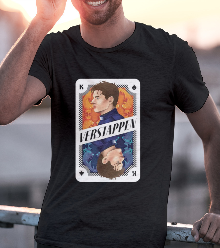 King Of Spades Verstappen Playing Card Illustration T-Shirt