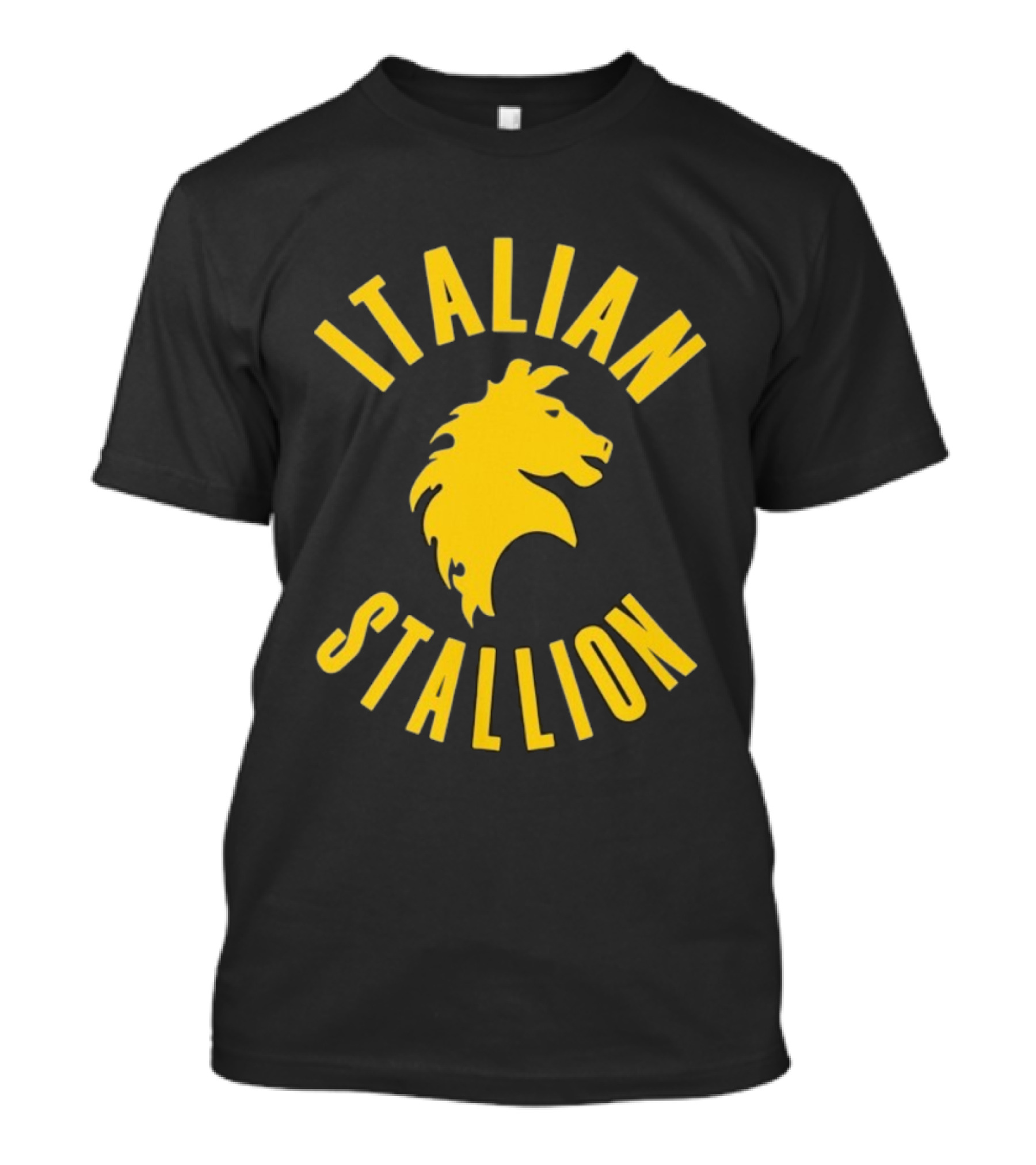 Rocky Balboa Italian Stallion Iconic Yellow Horse Emblem T-Shirt