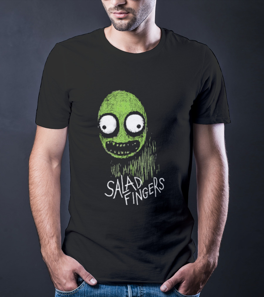 Salad Fingers Green Face Horror Aesthetic T-Shirt