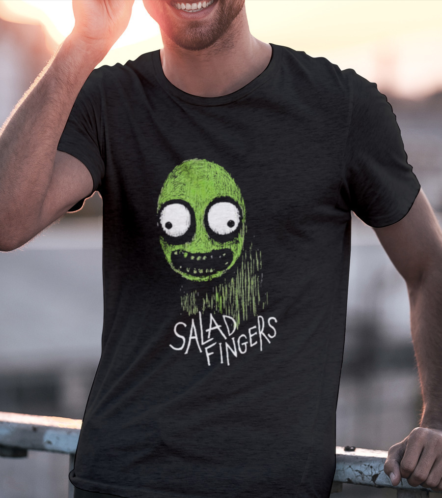 Salad Fingers Green Face Horror Aesthetic T-Shirt