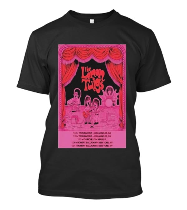 The Lemon Twigs Tour Los Angeles Miami New York 2026 Concert Dates T-Shirt