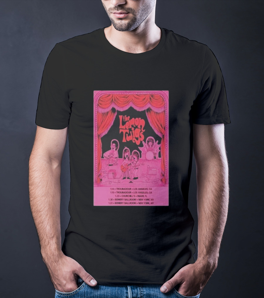 The Lemon Twigs Tour Los Angeles Miami New York 2026 Concert Dates T-Shirt