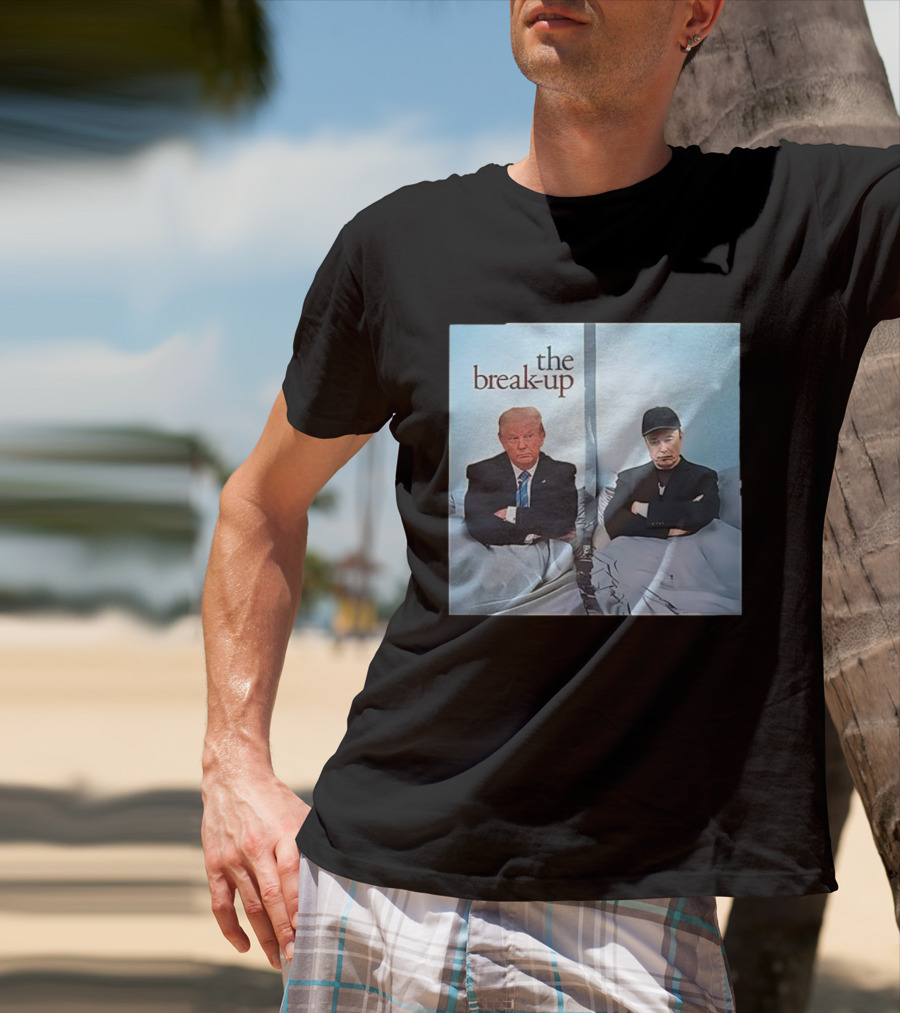 The Break-up Trump And Elon Musk Bed Divider T-Shirt
