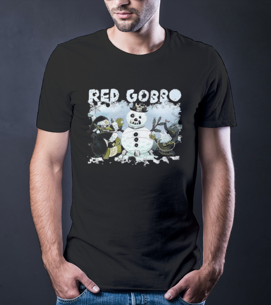 Warhammer Red Gobbo Merry Grotmas Christmas Snowman Festive Fantasy Grot Holiday T-Shirt