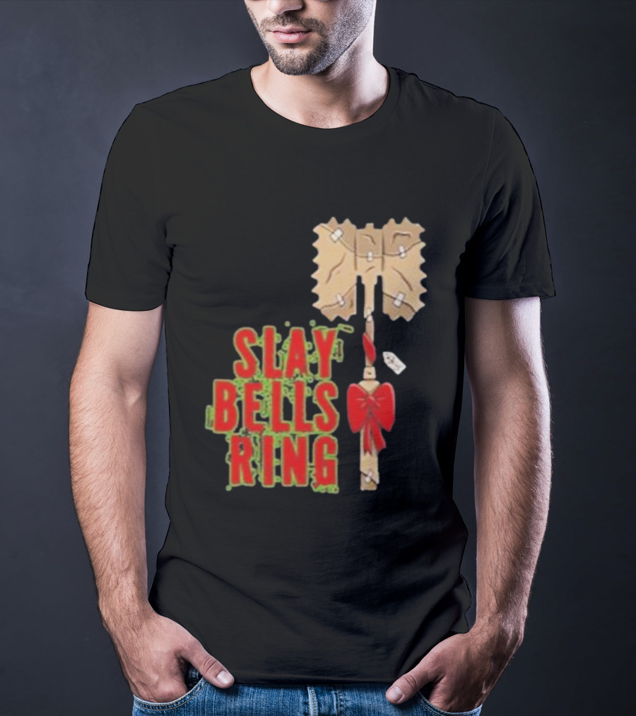 Warhammer Slay Bells Ring Christmas Red Gobbo Logan Image Details T-Shirt