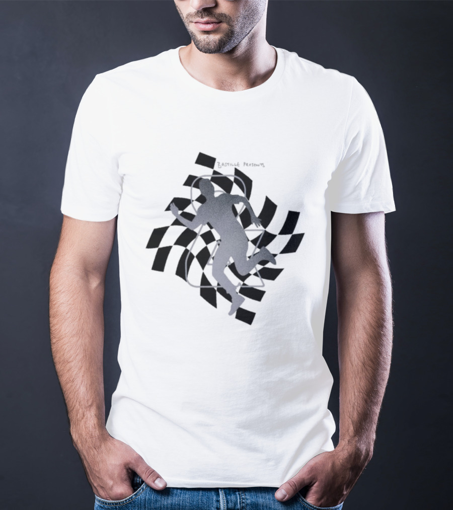 Bastille Checkered Runner Iconic Silhouette T-Shirt