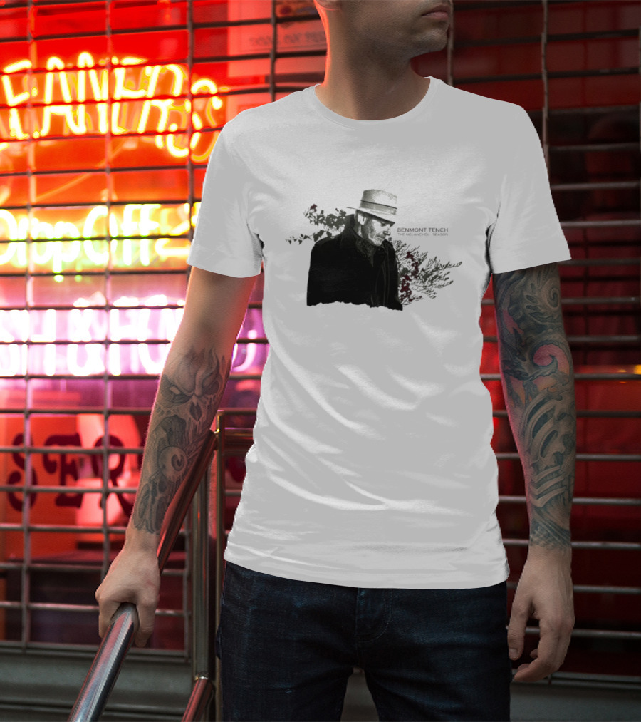 Benmont Tench The Melancholy Season Floral Style Fedora Portrait T-Shirt