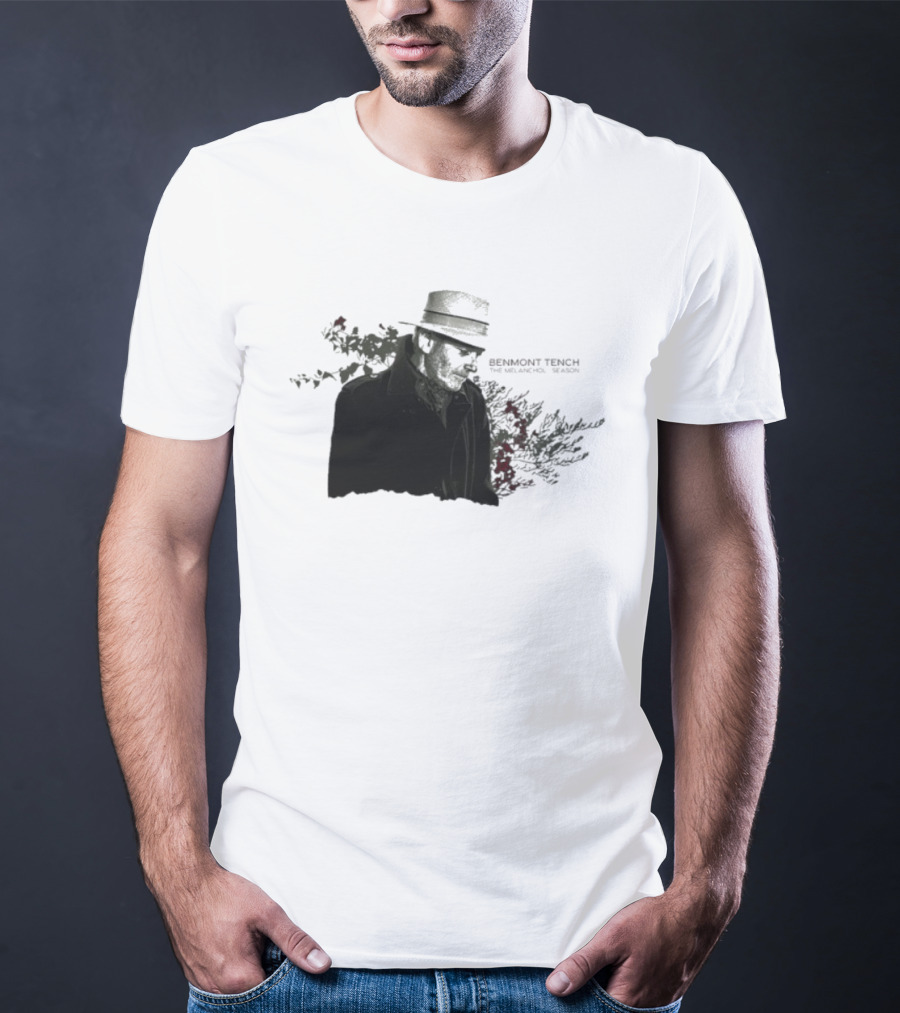 Benmont Tench The Melancholy Season Floral Style Fedora Portrait T-Shirt