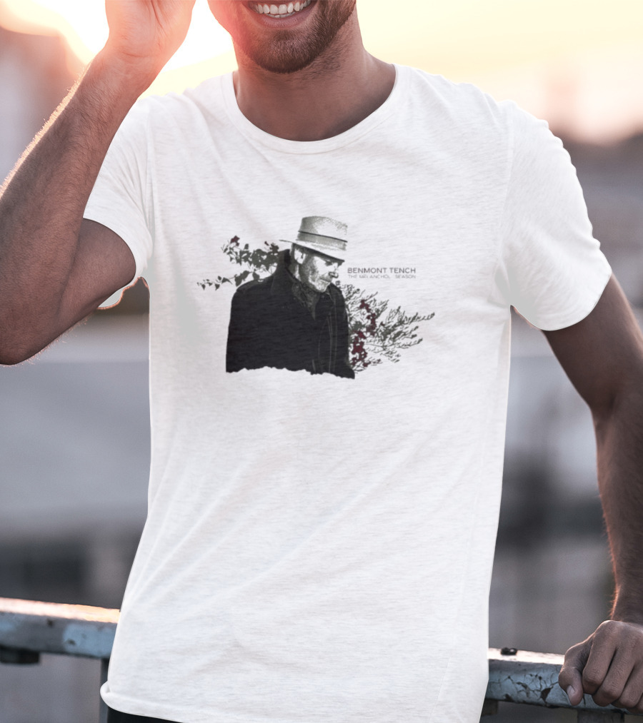 Benmont Tench The Melancholy Season Floral Style Fedora Portrait T-Shirt