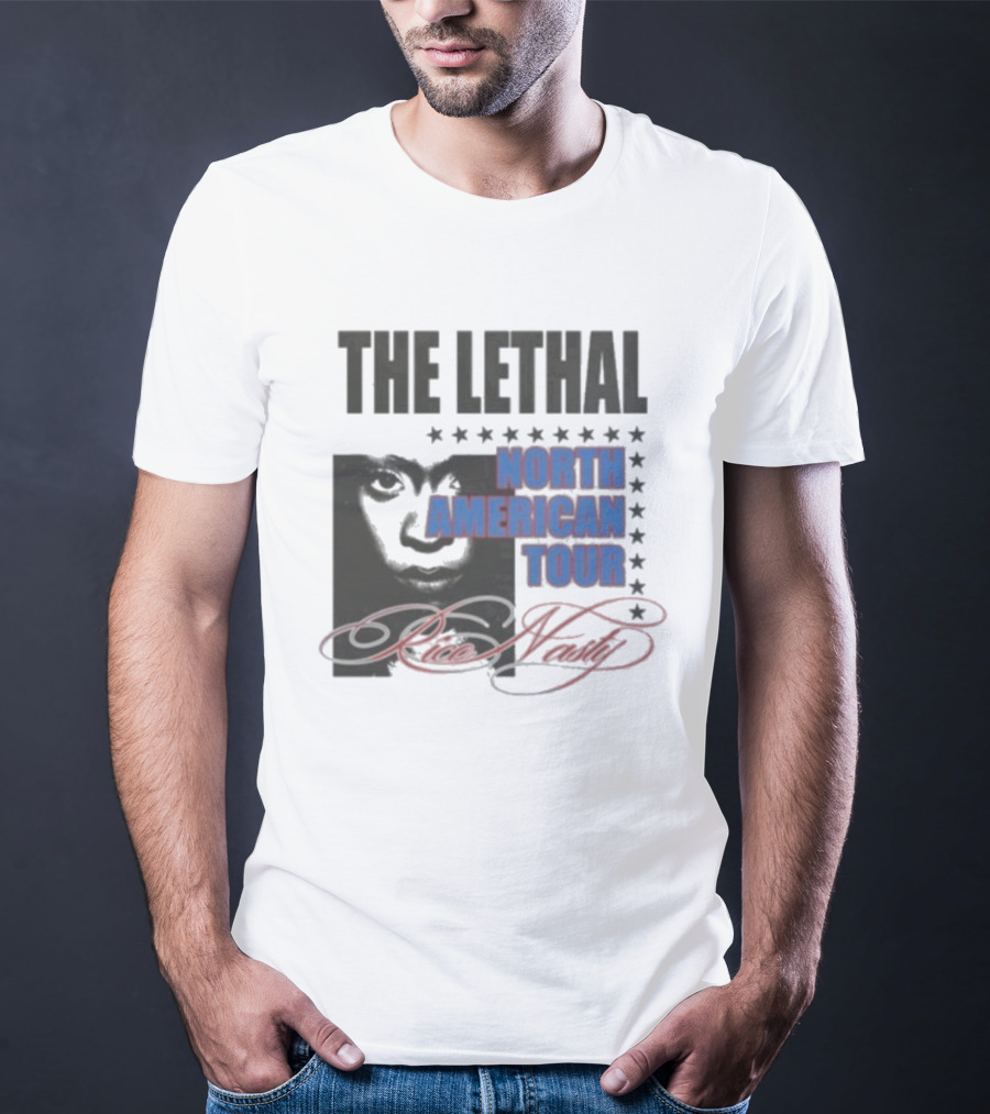 Rico Nasty The Lethal North American Tour 2025 2026 Stars Smiling Face T-Shirt