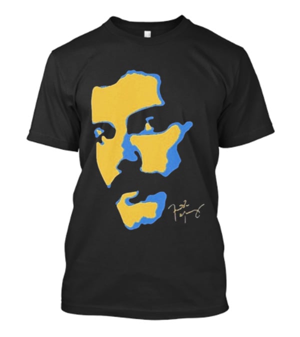Freddie Mercury Signature Yellow Blue Face Design T-Shirt