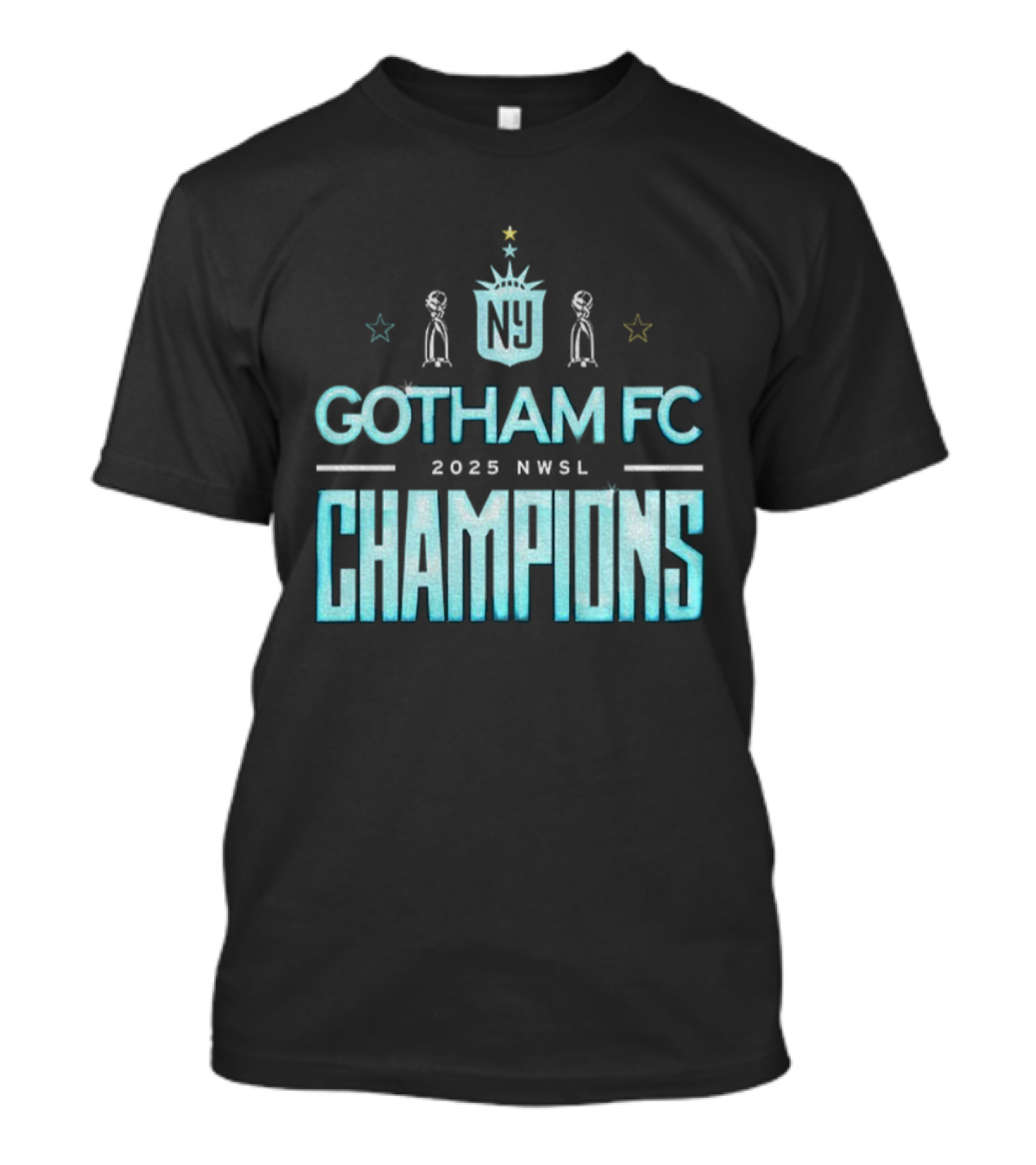 Gotham FC 2025 NWSL Champions Victory Trophy Celebration T-Shirt