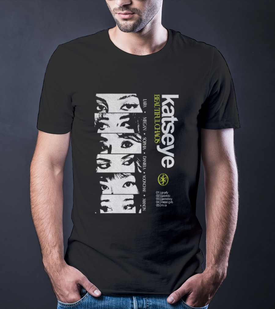 Katseye Beautiful Chaos 90s Kpop Lara Megan Sophia Daniela Yoonhee Jiwon Vintage T-Shirt