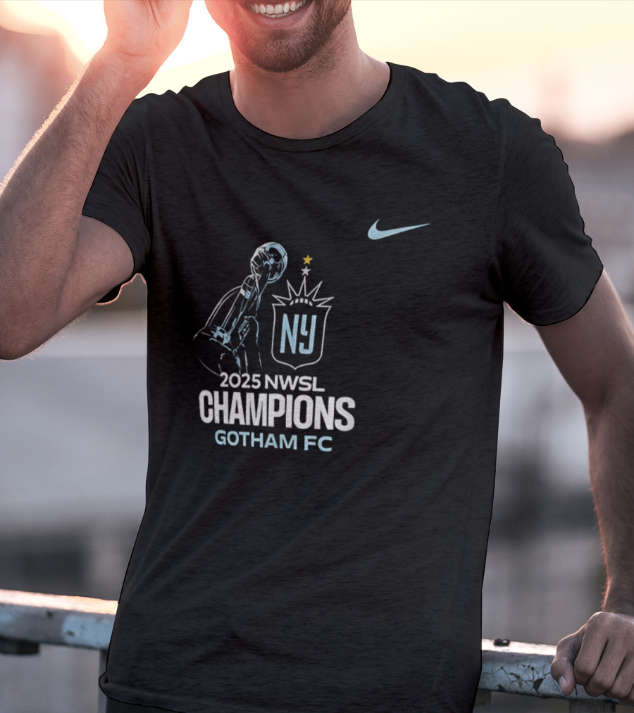 2025 NWSL Champions NJ Gotham FC New Jersey Soccer Victory T-Shirt