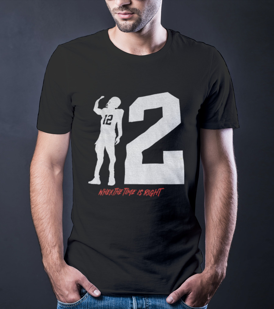 Shedeur Sanders 12 Cleveland Browns When The Time Is Right NFL Football 2025 T-Shirt