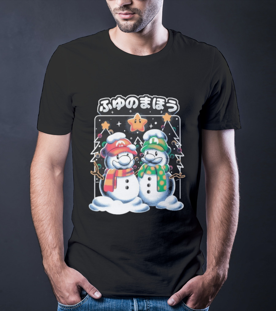 Mario Luigi Fuyu No Maho Christmas Snowman Magic T-Shirt
