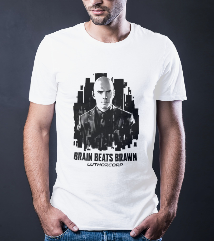 Brain Beats Brawn Luthorcorp Lex Luthor Villain Silhouette T-Shirt