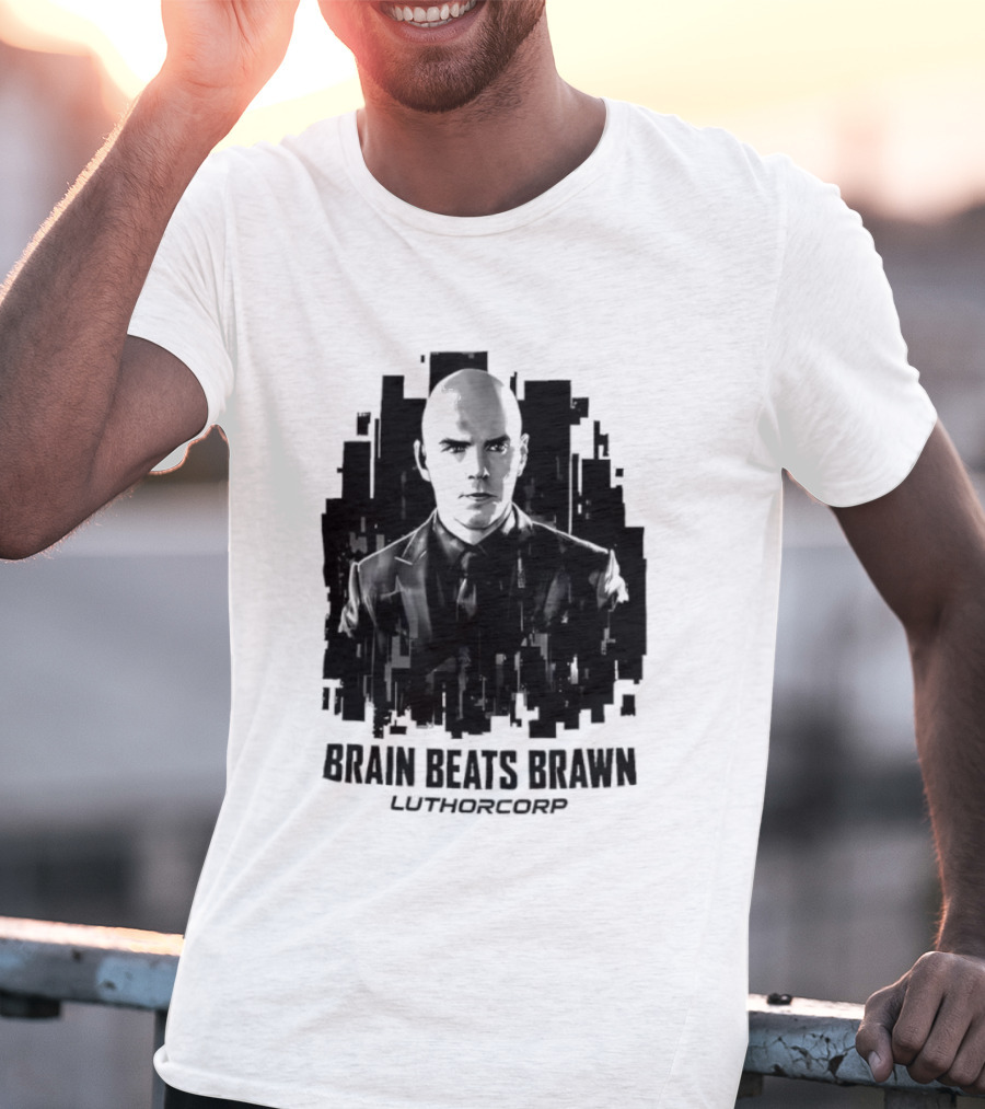 Brain Beats Brawn Luthorcorp Lex Luthor Villain Silhouette T-Shirt