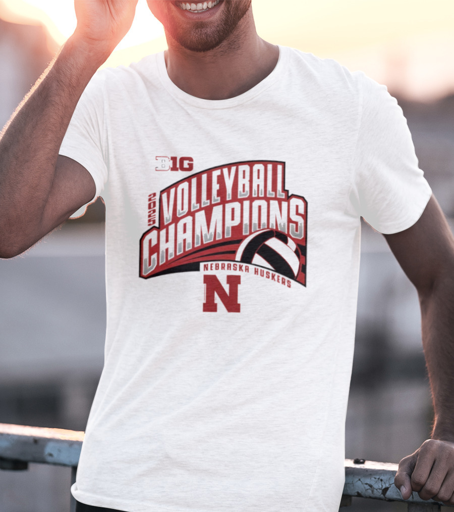 ```Nebraska Huskers 2025 Big 10 Volleyball Champions``` T-Shirt