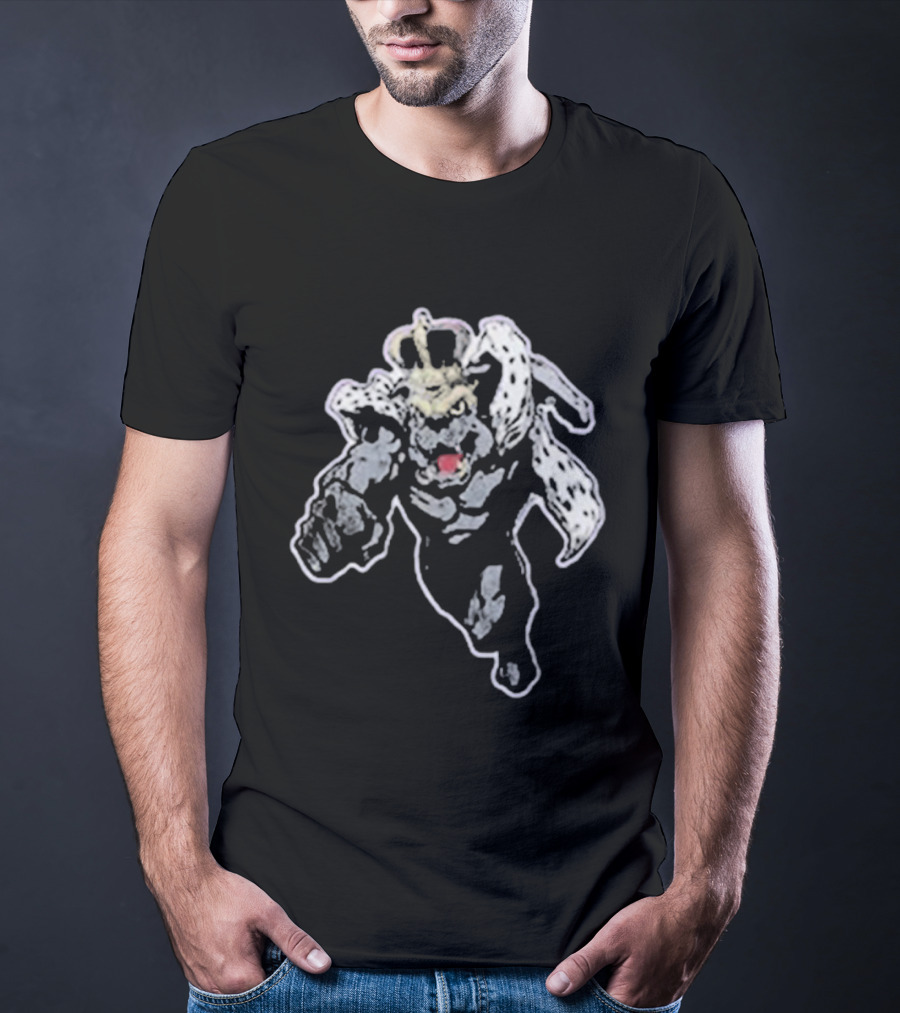 Coach Chesney James Madison Dukes JMU Marvel Super Hero Day Mascot King Bulldog Cape Crown T-Shirt