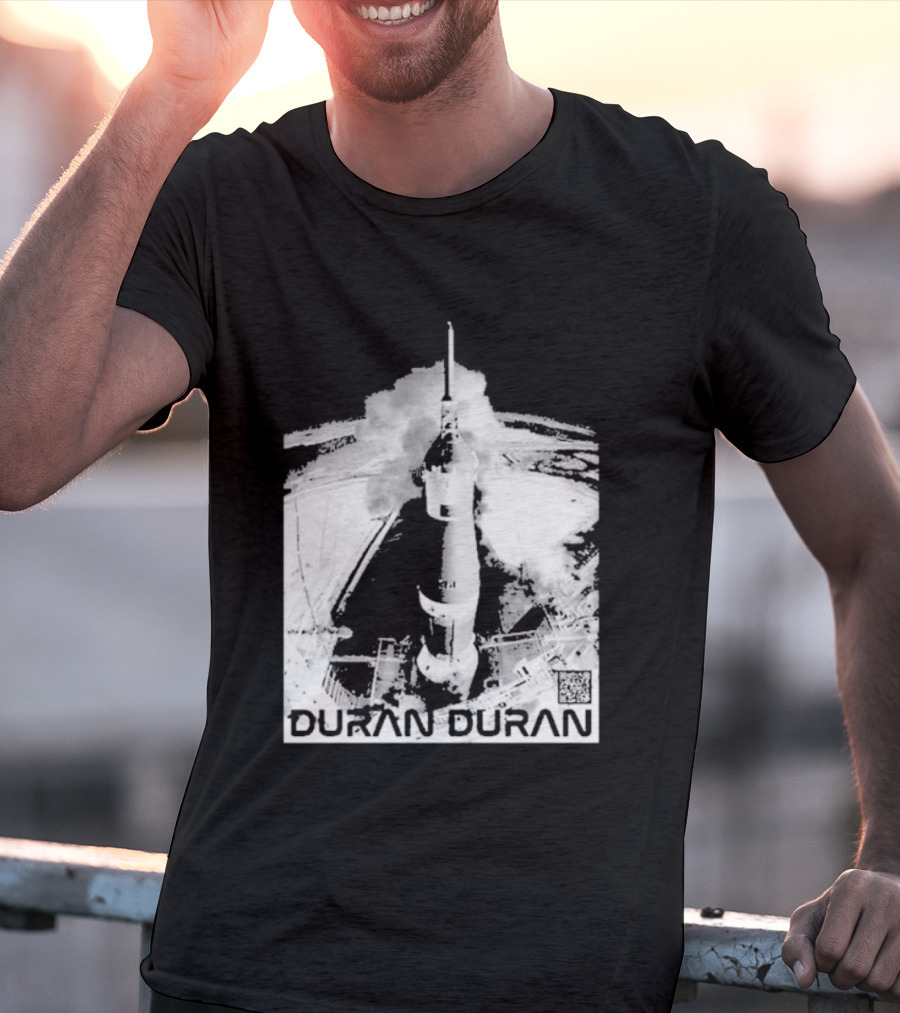 Duran Duran Rocket Launch Space Exploration Music Theme T-Shirt