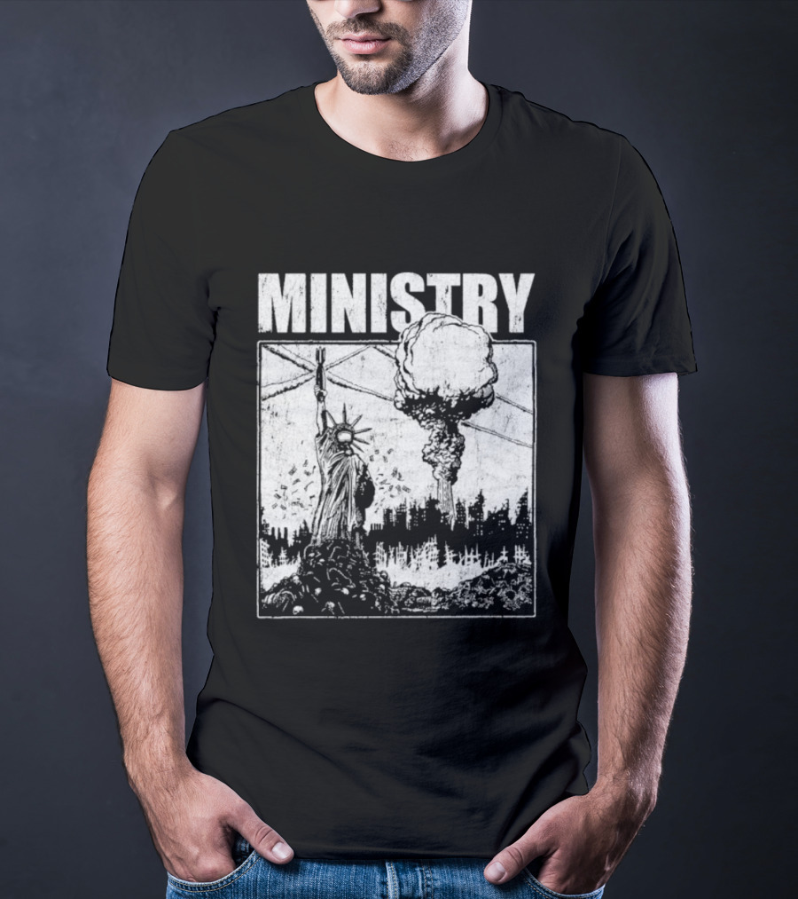 Ministry Nuclear Statue Of Misery Explosion T-Shirt