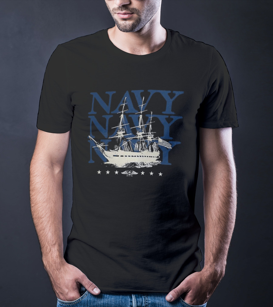 Navy Midshipmen Under Armour 250th Anniversary Sailboat Stars T-Shirt