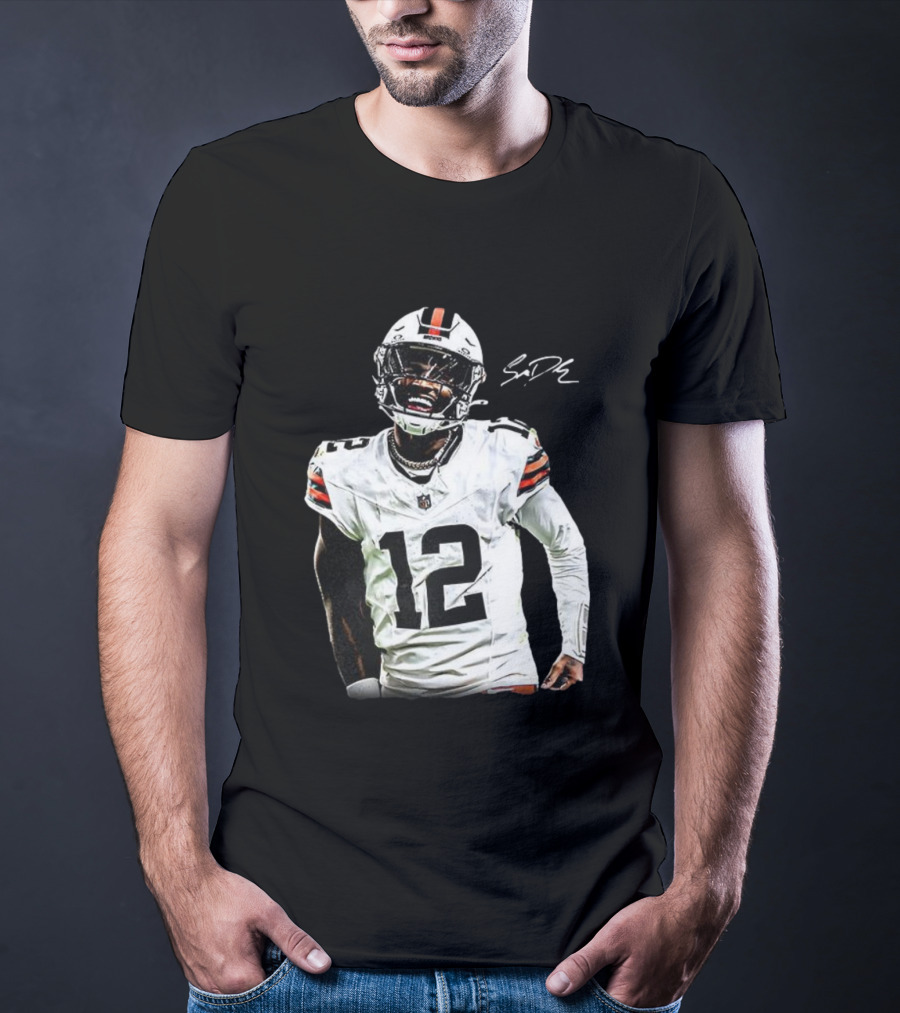 Cleveland Browns Shedeur Sanders Debut 12 Signature T-Shirt