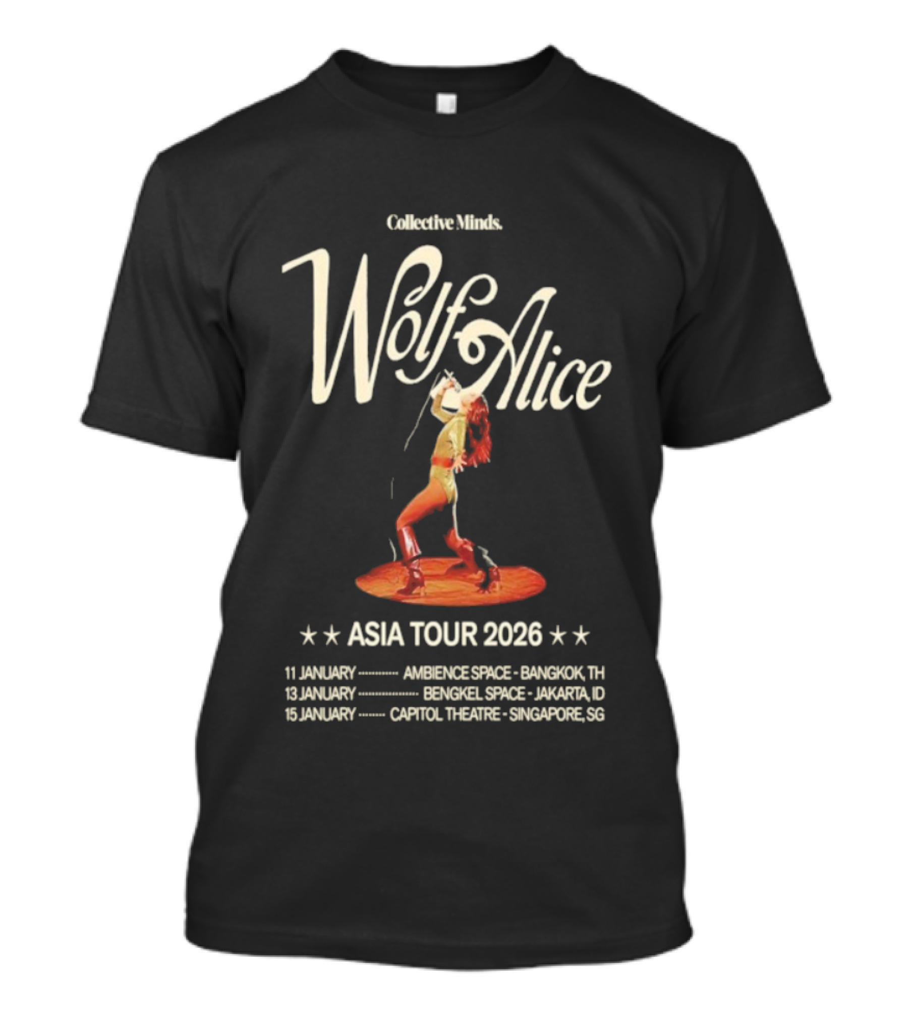Collective Minds Wolf Alice Asia Tour 2026 Bangkok Jakarta Singapore T-Shirt