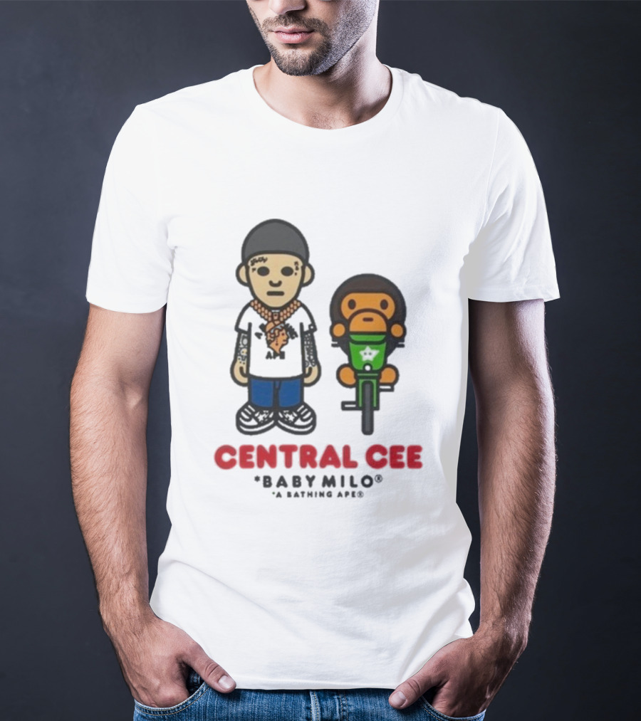 BAPE SYNA Central Cee Baby Milo A Bathing Ape Hip-Hop Streetwear Character T-Shirt