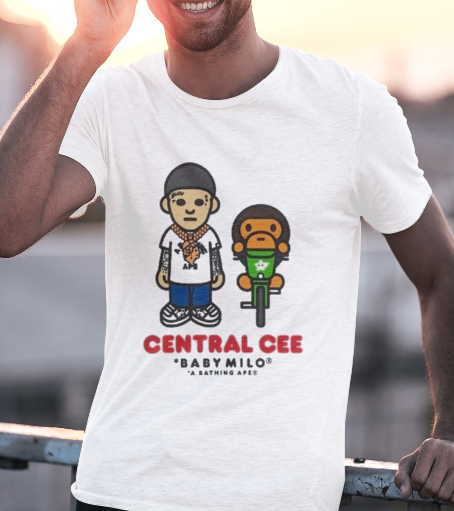 BAPE SYNA Central Cee Baby Milo A Bathing Ape Hip-Hop Streetwear Character T-Shirt