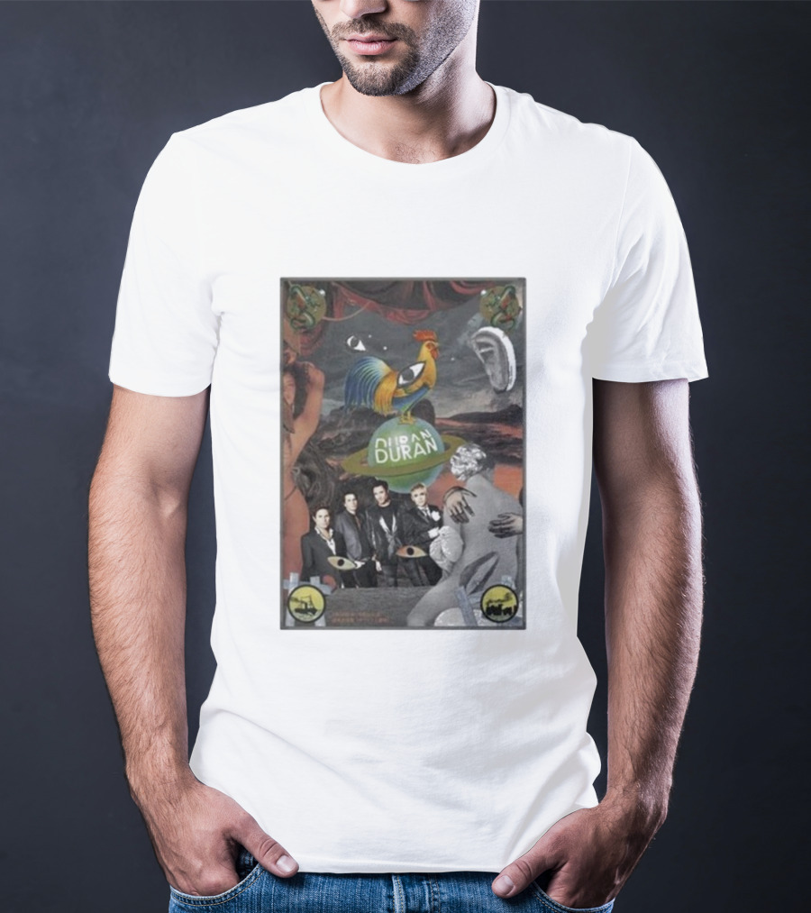 Duran Duran Yokoo Rooster Surreal Collage Vintage Style T-Shirt