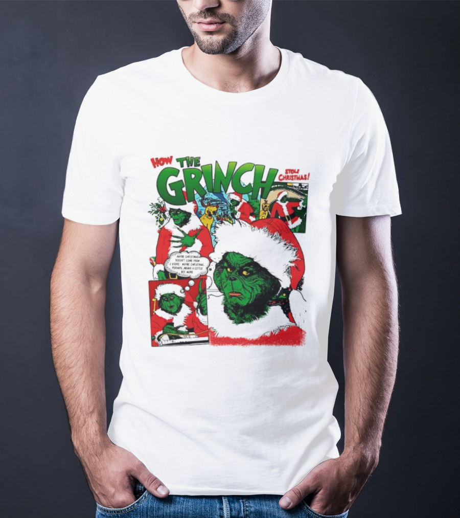 How The Grinch Stole Christmas Story Grinch Movie Scenes Holiday Style T-Shirt