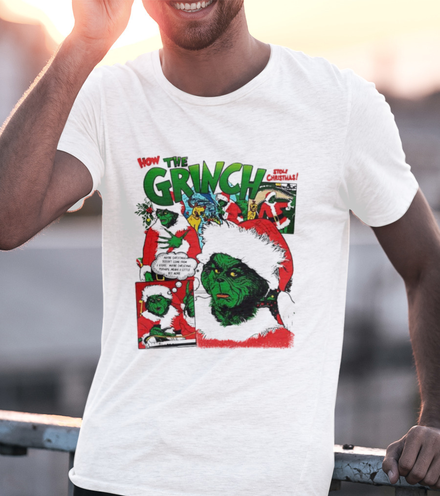 How The Grinch Stole Christmas Story Grinch Movie Scenes Holiday Style T-Shirt