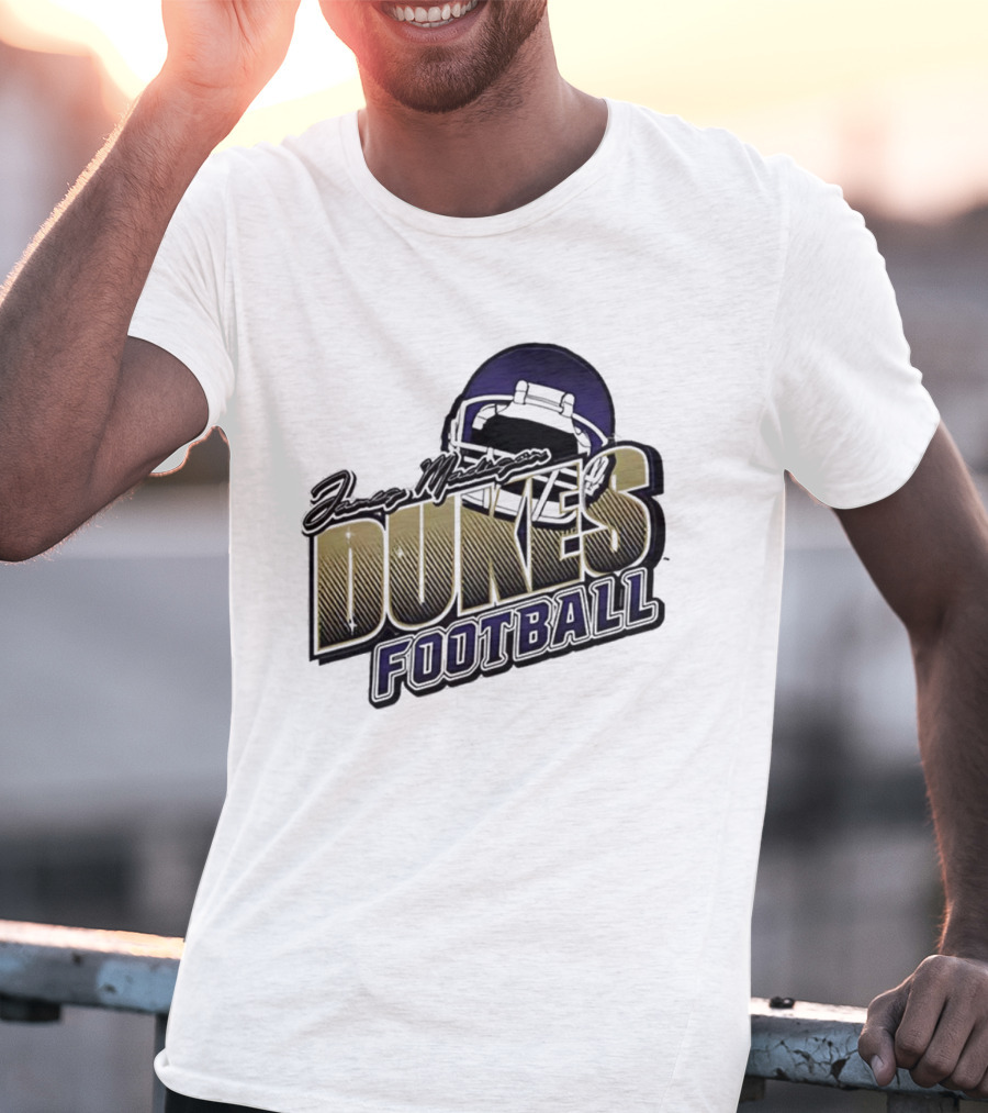 James Madison Dukes Football Helmet T-Shirt