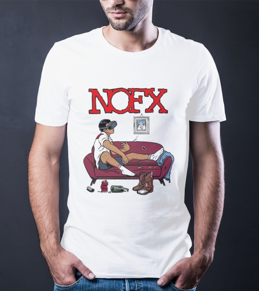 NOFX Virtual Reality Couch Boots T-Shirt